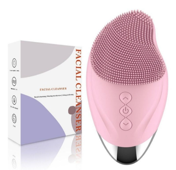 Facial Cleansing Device, Waterproof Beauty Instrument, Eye Beauty Device - Pink